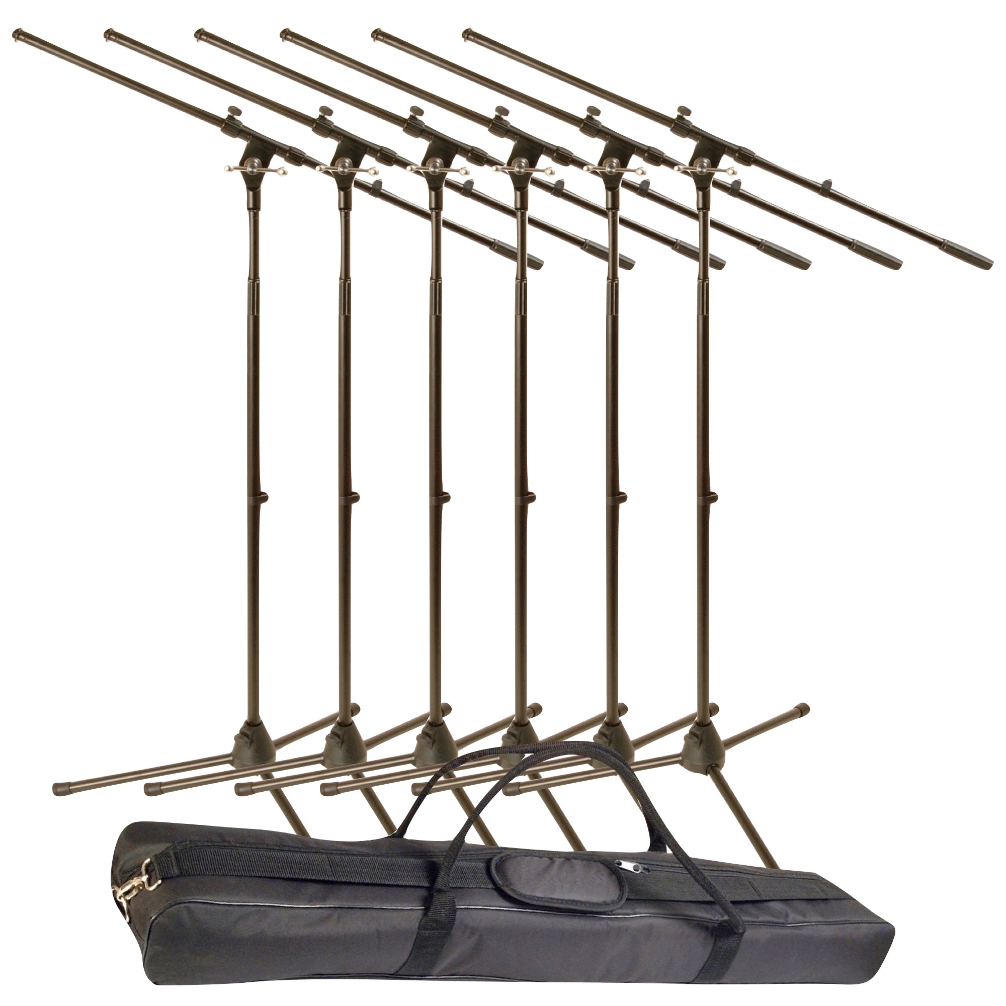 World Tour MSP600 Microphone Stand 6 Pack with Bag